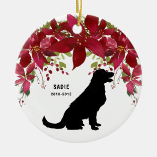 Ornement commémoratif de Noël de golden retrieve