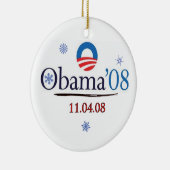 Ornement commémoratif de Noël d'Obama '08 (Droite)