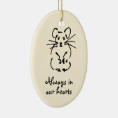 Ornement commémoratif Hamster personnalisé (Droite)