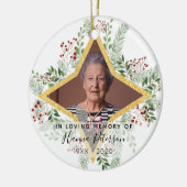 Ornement commémoratif or et fleuri (Gauche)