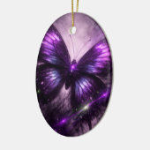 Ornement commémoratif papillon violet (Gauche)