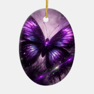 Ornement commémoratif papillon violet