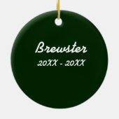 Ornement commémoratif personnalisé avec photo (Dos)