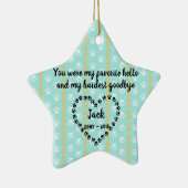 Ornement commémoratif personnalisé de Noël de (Droite)