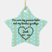 Ornement commémoratif personnalisé de Noël de (Devant)