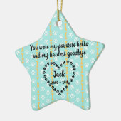 Ornement commémoratif personnalisé de Noël de (Gauche)