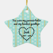 Ornement commémoratif personnalisé de Noël de (Dos)