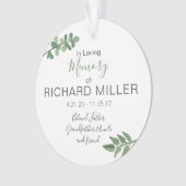 Ornement commémoratif personnalisé (Non-Photo) (devant)