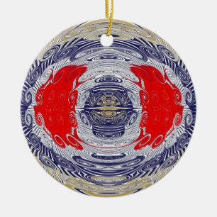 Ornement commémoratif rouge-blanc-bleu