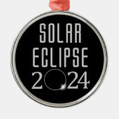 Ornement commémoratif Solaire Eclipse 2024 (Devant)