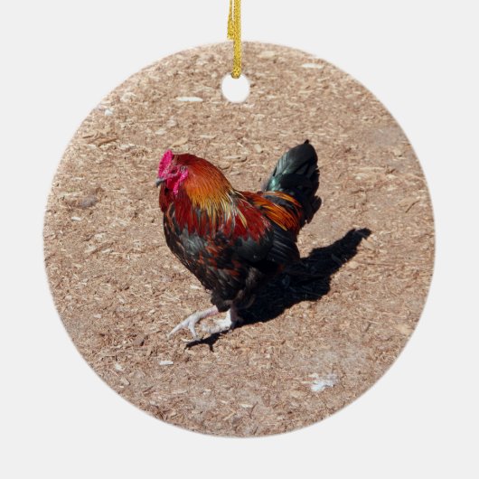 Ornement Coq en or (Dos)