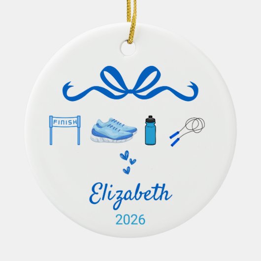 Ornement Coquette de course, cadeau semi-marathon (Devant)