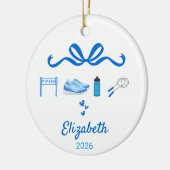 Ornement Coquette de course, cadeau semi-marathon (Gauche)