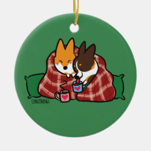 Ornement Corgi Snuggles