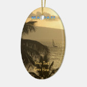 Ornement : Coucher de soleil de Lahaina #1 (ovale) (Gauche)