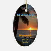 Ornement : Coucher de soleil Waikoloa #1 (ovale) (Droite)