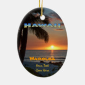 Ornement : Coucher de soleil Waikoloa #1 (ovale) (Dos)