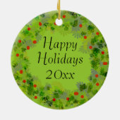 Ornement - Couronne avec souris Père Noël (Dos)