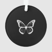 Ornement crâne noir et papillon (dos)