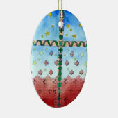 Ornement croisé de Noël d'aquarelle (Droite)