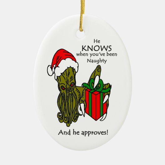 Ornement Cthulhu de Noël (Devant)