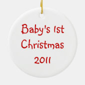 Ornement Customisé de Noël bébé (Dos)