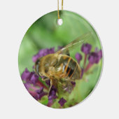 Ornement d'abeilles et de fleurs pourpres (Gauche)