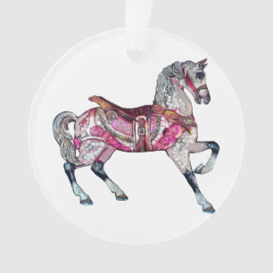 Ornement d'acrylique de carrousel de cheval
