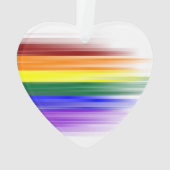 Ornement d'acrylique de drapeau d'arc-en-ciel (dos)