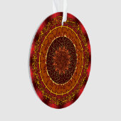 Ornement d'acrylique de mandala du feu (devant)