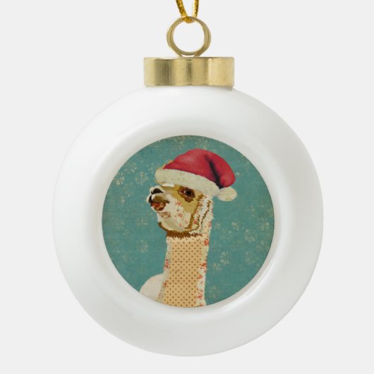 Ornement d'alpaga de rose de Noël (Devant)