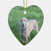 Ornement d'amants de Weimaraner (Gauche)