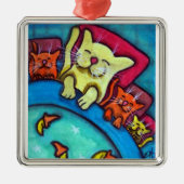 Ornement d'amitié de chats heure du coucher (Devant)