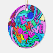 ornement d'amour de paix de hippie-style (Gauche)