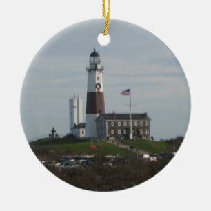 Ornement d'amour de vacances de phare de Montauk
