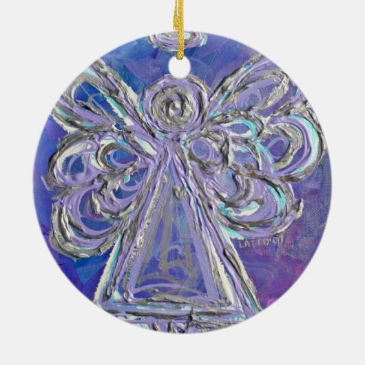 Ornement d'ange d'argent pourpre (Dos)