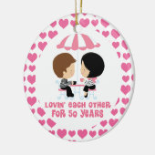 Ornement d'anniversaire de 50 couples d'an (Gauche)