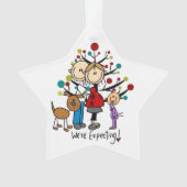 Ornement dans l'expectative d'acrylique de chien (devant)