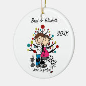 Ornement dans l'expectative de chien de chats des (Gauche)