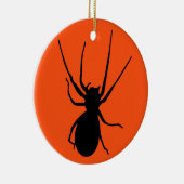 Ornement d'Araignée Déplaisante orange d'Halloween (Droite)