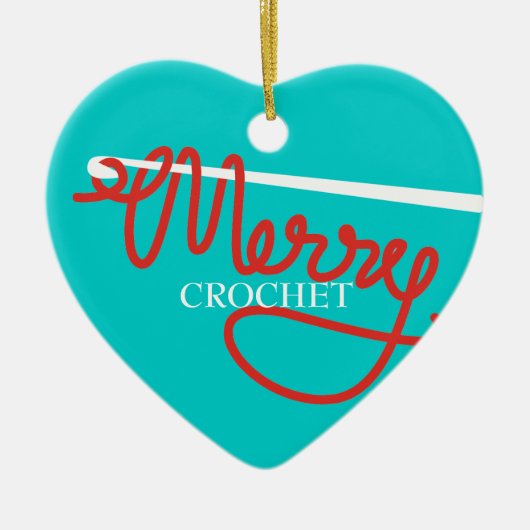 Ornement d'arbre de fil de Joyeux Noël de crochet (Devant)