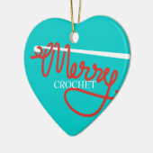 Ornement d'arbre de fil de Joyeux Noël de crochet (Gauche)