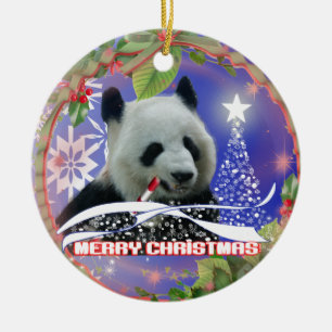 ORNEMENT D'ARBRE DE NOËL D'AMANTS D'OURS PANDA