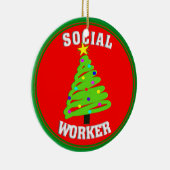 Ornement d'arbre de Noël d'assistant social (Droite)
