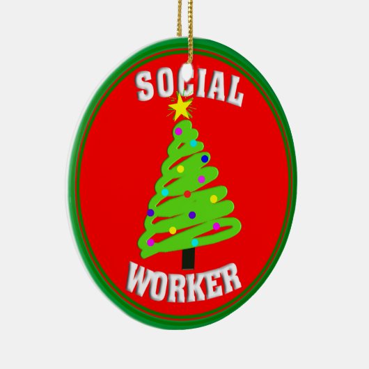 Ornement d'arbre de Noël d'assistant social (Droite)