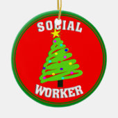 Ornement d'arbre de Noël d'assistant social (Devant)