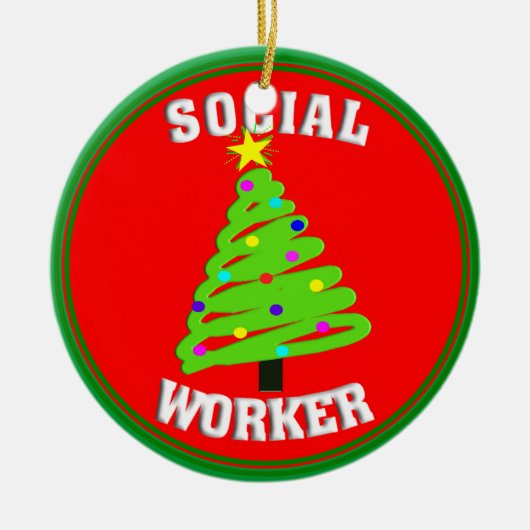 Ornement d'arbre de Noël d'assistant social (Devant)