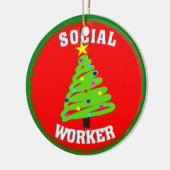 Ornement d'arbre de Noël d'assistant social (Gauche)
