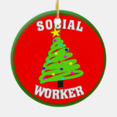 Ornement d'arbre de Noël d'assistant social (Dos)