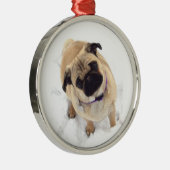 Ornement d'arbre de Noël de carlin (Droite)